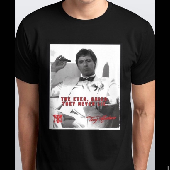 Men’s Tony Montana Scarface Design Black Tee - Picture 1 of 1